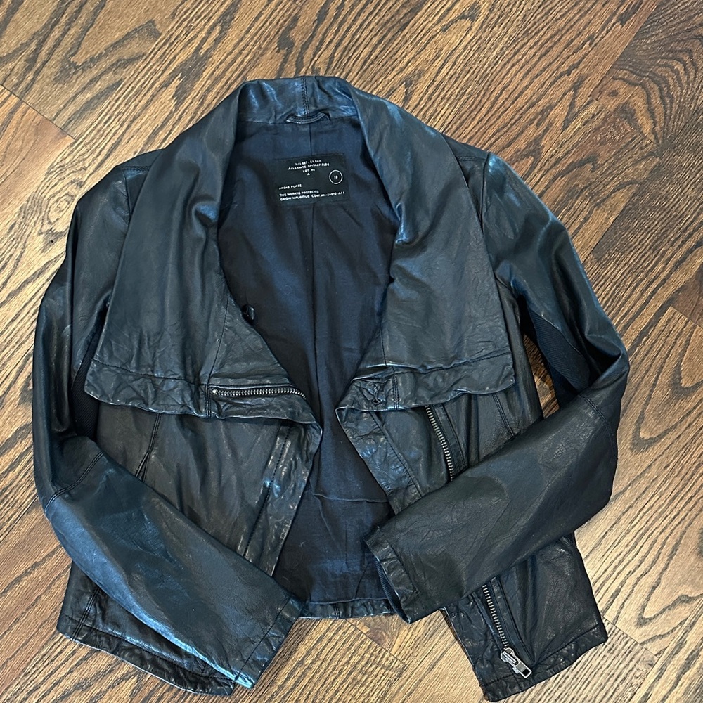 All Saints Black Leather Jacket